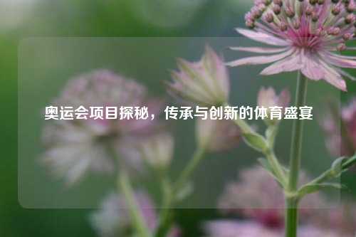 奥运会项目探秘，传承与创新的体育盛宴